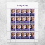  Betty White Stamps, Sheet Of 20 Stamps. 