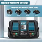 Dual Fast Charger For Makita 18V Li-Ion Battery BL1860 BL1830 BL1850 BL1840 UK👍
