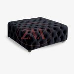 Diamond Tufted Velvet Ottoman Coffee Table – Elegant & Space-Saving Design Stool