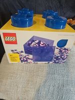 LEGO Storage Brick 4 Knobs Translucent Blue 25cm Storage Box Brand New