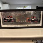 Lewis Hamilton & Jenson Button Dual Signed Print. Limited Edition 38/95