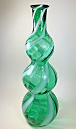 Empoli Vintage Decanter Vintage Art Glass Italy Cristalleria Artistica Toscana