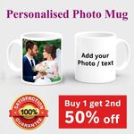 Personalised Photo Mug – Custom Text Cup Gift for Her Him, Birthday, Christmas