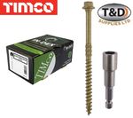 Timco Timber Sleeper Decking Screws - Hex Head Landscape Wood Fixing Index Screw