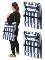 Set of 2 Beach Mat Recliners Festival Picnic Camping Sunbed Loungers Red or Blue