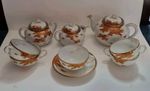 Vintage Kutani Japanese Eggshell Porcelain Tea/Coffee Set – Maple Leaf & Gold