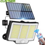 LED Solar Power PIR Motion Sensor Wall Light Outdoor Garden Security Flood Lamp