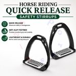 Horse Riding Quick Release Safety Stirrups Non-Slip Grip Lightweight Equestrian.