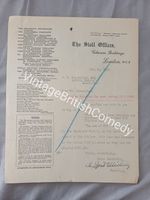 RARE Ardwick Empire Music-Hall 1926 Letter about acts booked  Revellers Band