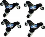 4 x 3 Wheel Wheeled Moving Castor Dolly Heavy Appliance Furniture Movers 60kg