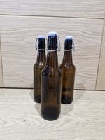 6 x Brown Swing/Flip Top Beer Bottles - 500ml for Home Brew etc
