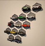 3D Printed Hot Wheels Car Wall Display Holder Hexagon Shelf - 1 Holder Only