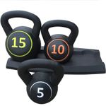 Kettlebell Set Kettlebells Weight Weights Sets Exercise Home Gym+Rack Stand 3PCS