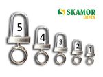 Falconry English Swivel, D Style Swivel 100% Stainless Steel All Sizes Leash