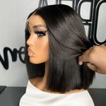 13x4 Straight Lace Frontal Bob Wig Pre Plucked 4x4 Human Hair Wigs Brazilian