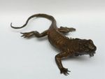 Collection Old China Bronze Carving Lovely lizard Statue Family Decoration Gift