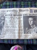 Rare Newspaper Mourning The King.   Bx6 RARE PIECE OF HISTORY