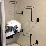 Motorcycle Helmet Rack Holder Hat Display Stand Wall Mount Hook Hanger 180° UK