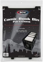 BCW BLACK Short or Long Comic Book Bin Partitions 3 Regular Dividers Not Graded