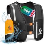 LUMEFIT Running Vest Phone Holder - Hydration Vest Woman & Water Bottle Unisex