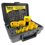 SabreCut 19mm-64mm Bi-Metal M42 Metal Plastic Wood Cutting 13pcs Hole Saw Kit