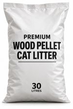 Premium Cat Litter Wood Pellets 30 Litres - Absorbent Odour Control