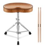 Donner Drum Throne Padded Drum Seat Chair Stool Height Adjustable Brown