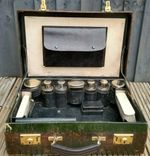 Superb Cased French Antique Solid Silver Travelling Vanity Set C.1900