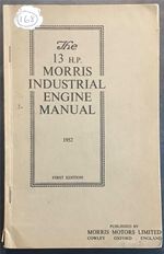 MORRIS 13 HP INDUSTRIAL ENGINE Users Handbook 1952 1st Edition