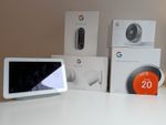 Google Home Bundle 1 Hub 1 Google Hello Wired, 1 Thermostat 2 Google Outdoor Cam