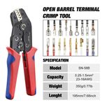 0.25-1.5mm² Ratchet Crimper Plier Crimping Tool Cable Wire Electrical Terminals