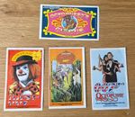 JAMES BOND 007 Shredded Wheat  4 x stickers ROGER MOORE Octopussy - Circus Clown