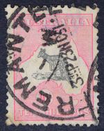 AUSTRALIA SG112 1929 10/- Grey & Pink, Kangaroo & Map, Die II, P12, Used - Note