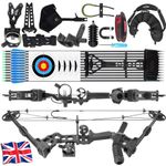 Compound Bow Arrow Set 20-70lbs 24"-30" Draw Adult Hunting Target Package RH