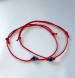 Kabbalah 2 pcs of Red String Protection Lucky Evil Bracelet With Eye 6mm
