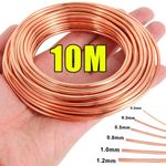 10M T2 Pure Copper Wire Round Coil Conductive Bare Copper Cable Wires for Electr