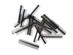 2 Pack 1x20 pin single row PCB header connector 1mm pins 2.54mm pin pitch
