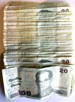 Thailand 2000 baht - Circulated - lot of 100 x 20 Baht notes