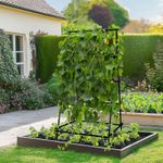 70" Tall Heavy Duty Garden A Frame Trellis Climbing Plants Vine Triangle Trellis