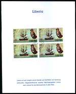 LIBERIA EXHIBITION SHEET 1977 NORTH POSTA HAMBURG - SHIPS RARE!! ub73