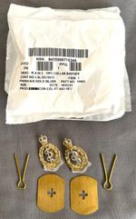 x5 British Royal Army Medical Corps Collar Badge Pair Military Job Lot