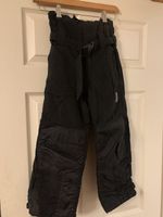 Rucanor Black Boys Girls Ski Salopettes Trousers 128 cm Age 6-7