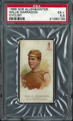 N29 ALLEN & GINTER WORLD'S CHAMPIONS 2ND - WILLIE HARRADON, CYCLE - PSA 5.5 EX+