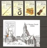 Johann Sebastian Bach 1985 Maldives 1115/1118 + Block 109 MNH