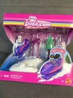 Mattel Barbie Mini BarbieLand Snowmobile Vehicle Playset Tree Accessory JFY49