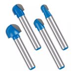 4PCS 1/4 Inch Shank Carbide Round Nose Router Bit Core Router Bit Replacement