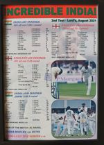India beat England by 151 runs - Aug 2021 second test at Lord's - framed print