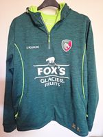 Leicester Tigers Kukri Hoodie Green, Size: 2XL, excellent Condition