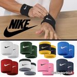 NIKE SWOOSH WRISTBANDS SWEATBANDS TRAINING GYM COTTON RUN TENNIS SPORTS WRIST