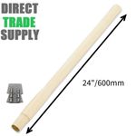 24" / 600mm Genuine Hickory Wood Sledgehammer Handle Shaft Supplied With Wedge